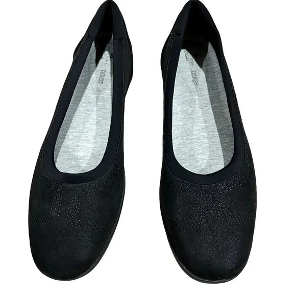 Clarks Cloudsteppers Women's Ayla Low Ballet Flats Black Size 11 - Picture 1 of 5